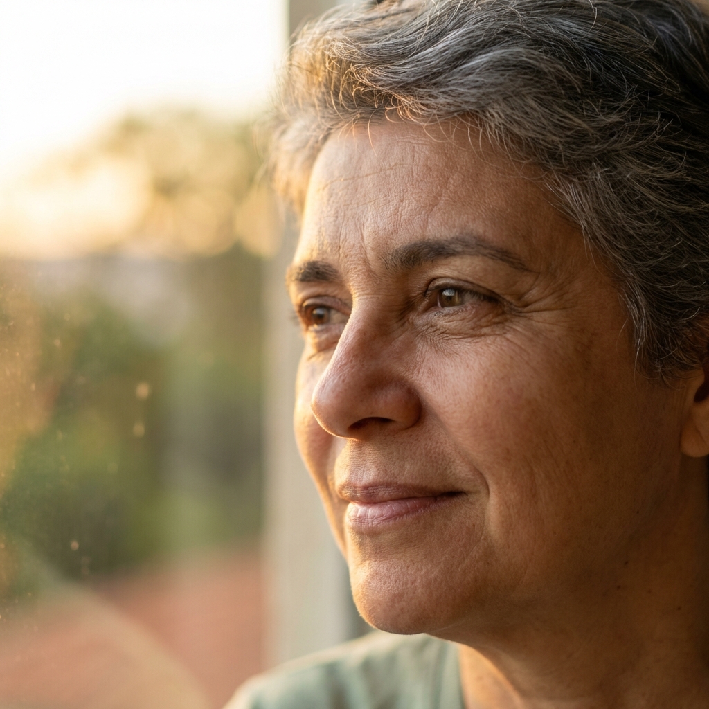 Pessoa olhando para o horizonte com esperança